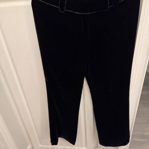 Black velvet pants